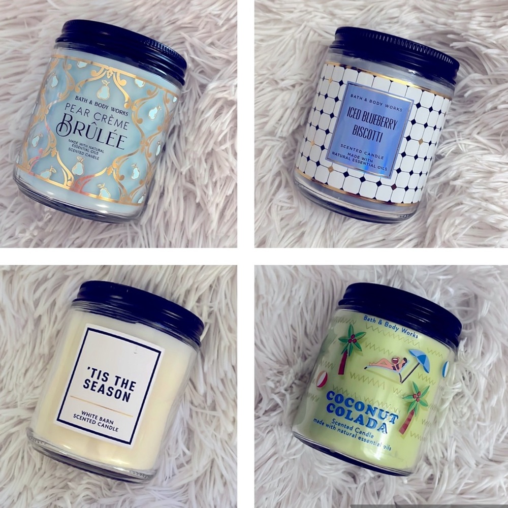 New! Bundle of 4 Bath and Body Works single wick candles!